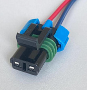 Разъем герметичный 2pin АХ-434 (DJ7025W-2,8-21) (мотора печки, мотора стеклоподьемника Н/О ВАЗ) с проводом 0.75мм²