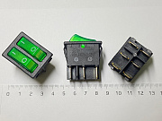 Переключатель 797 зеленый двойной 6с