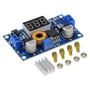 понижающий DC-DC на XL4015 регулируемый с вольтметром Uвх 4-38V Uвых 1,25 - 36V I=5A
