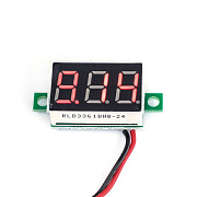 Цифровой вольтметр в корпус 12-24V красный