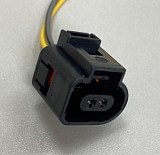 Разъем герметичный 2pin DJ7025B-1,5-2 с проводом 0.75мм² ( Датчика тормозных колодок Датчика охл. жидкости ) для VW Audi Skoda (клемма DJ623-E1.5A)