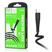 Кабель GFPower 19M USB (m)-microUSB (m) 1.0м 2.4A силикон черный