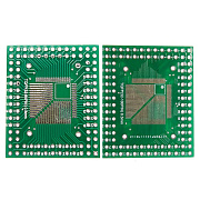 переходник TQFP/ QFP/ LQFP/ PLCC 32 100pin/шаг0,5мм и TFQP/ QFP/ LQFP/ PLCC 32 64pin/шаг0.8мм