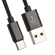 Шнур соединительный Arbacom Type-C штекер -USB A штекер 1м тканевая оплетка