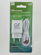 Сетевое З/У GFPower GF20M 1USB/microUSB 2.1A белый