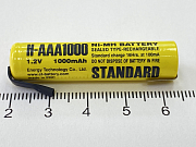 Аккумулятор ET H-AAA1000-T с выводами 1.2V 1000mAh Ni-MH