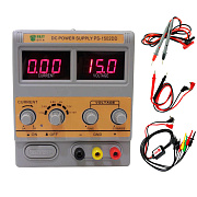 Блок питания лабораторный 1502DD 0-15V-2A 