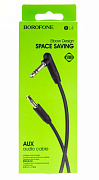 Кабель AUX Borofone BL4 Jack 3.5mm (m)-Jack 3.5mm (m) 1.0м силикон черный