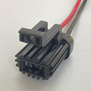 Разъем герметичный 2pin (аналог DELPHI 12015987) (вентилятора охлаждения Ford, ВАЗ) с проводом 1.0мм