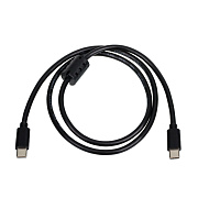 Кабель Atcom Type-C (m)-Type-C (m) 0.8м силикон черный